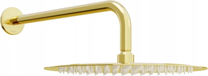 Mexen Slim chuveiro 30 cm com braço de chuveiro, dourado - 79230211-50