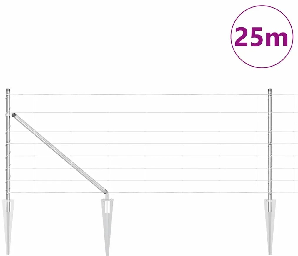 Cerca de Campo 0,8x25 m Aço Galvanizado