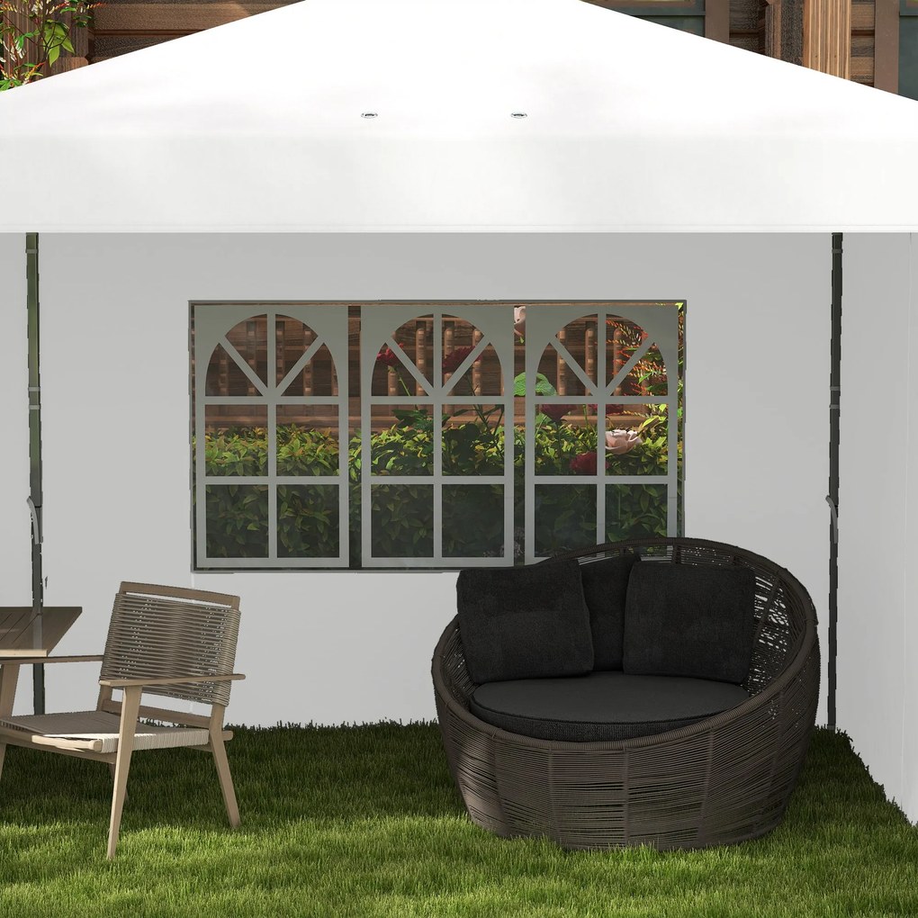 Tenda Dobrável 585x295 cm com Paredes Laterais Tenda para Festas com A