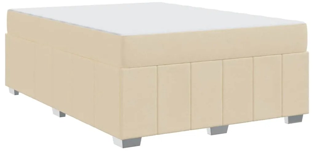 Estrutura da Cama Creme 160 x 200 cm tecido
