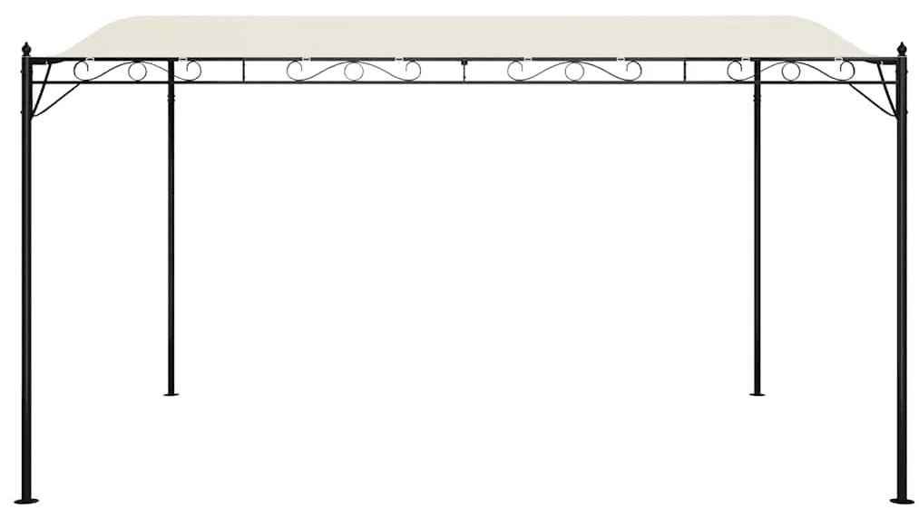 Toldo 4x3 m 180 g/m² tecido e aço cor creme