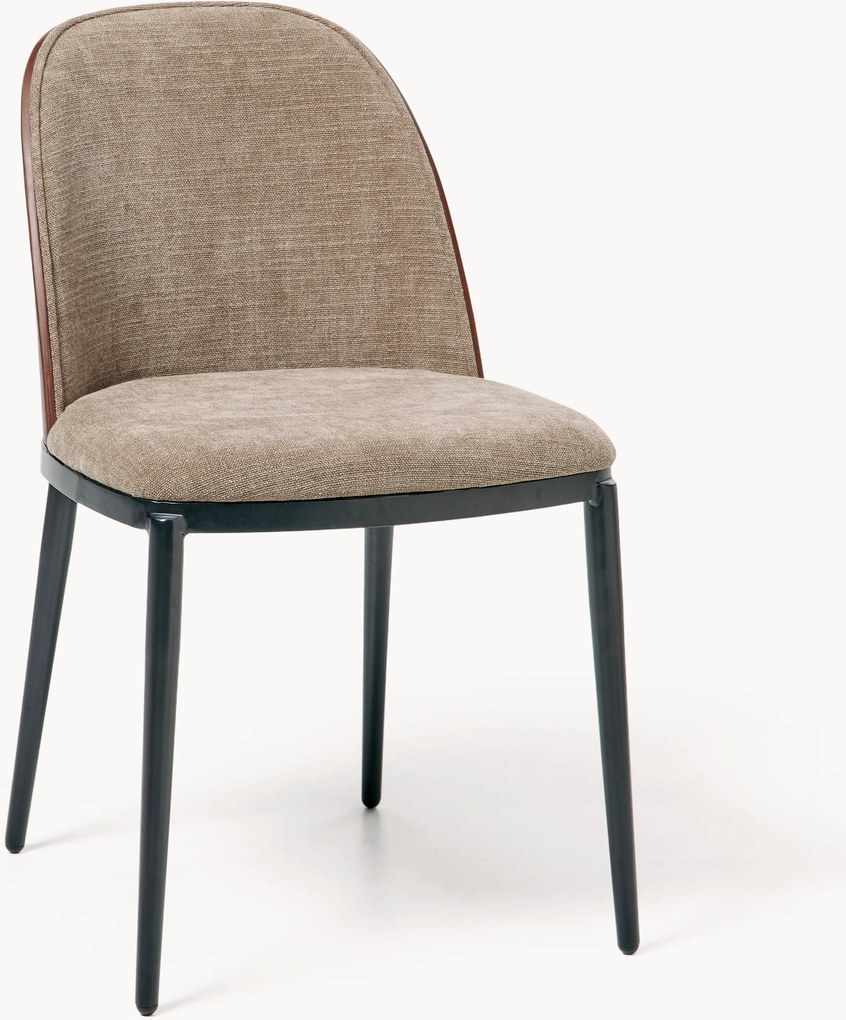 Cadeira de jantar estofada em chenille Amira