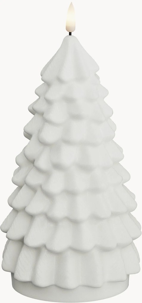 Vela LED artesanal com aspeto de chama real Christmas Tree, Alt 18 cm