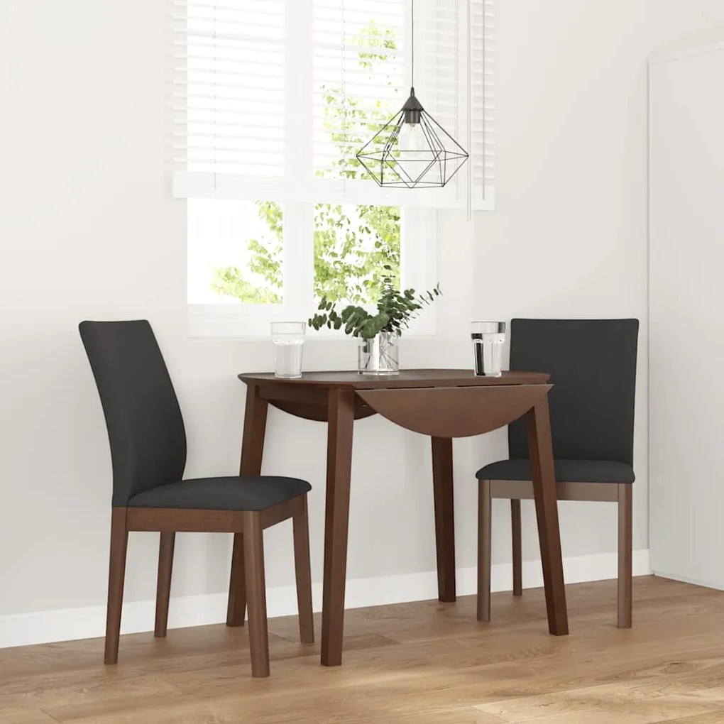 Cadeiras de jantar com almofadões 2 pcs madeira maciça castanho