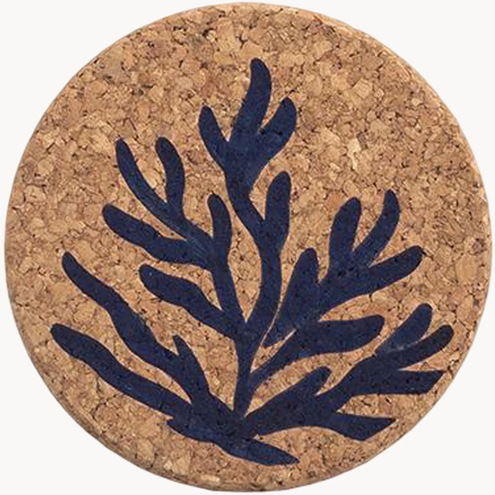 Bases para copos Blue Coral, conjunto de 6