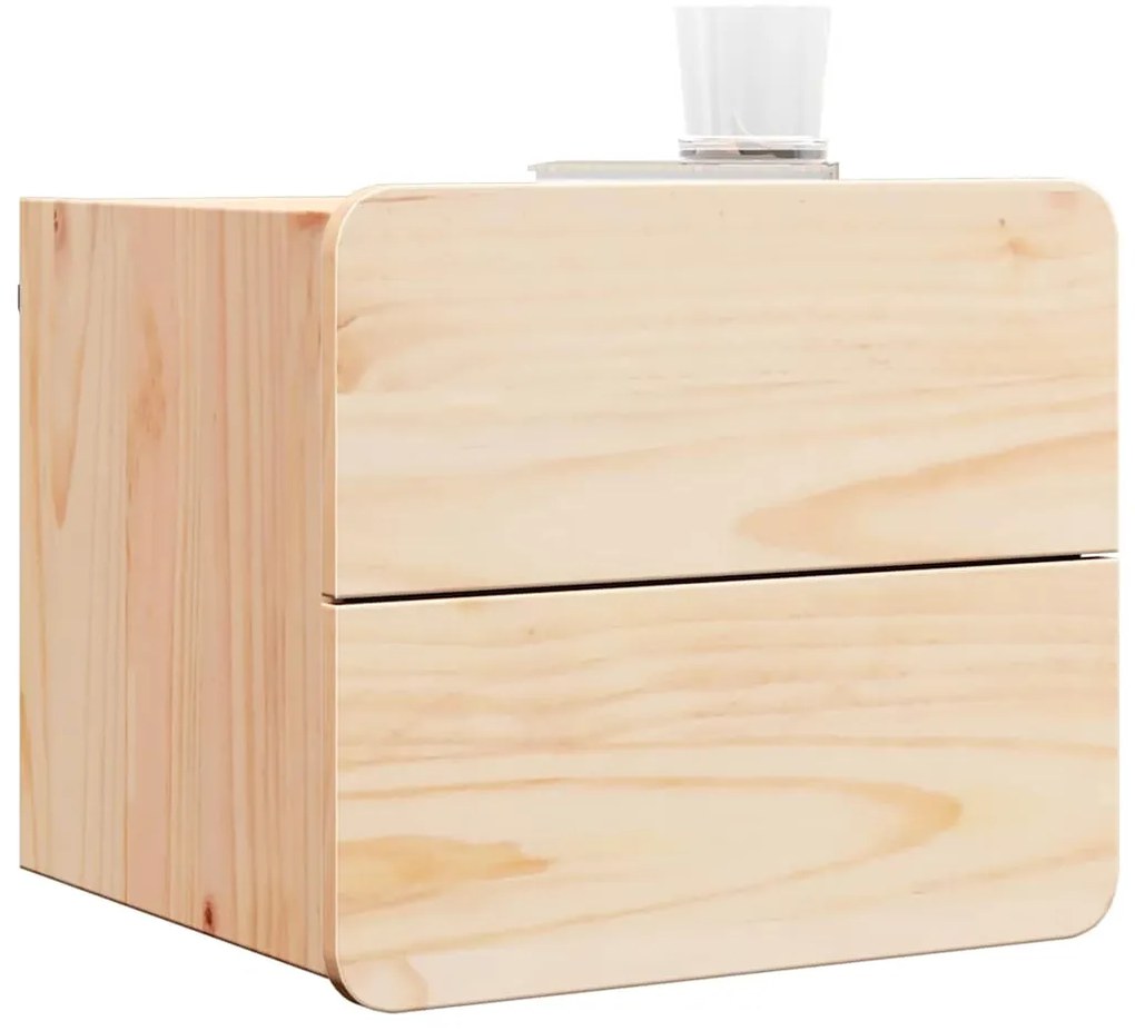 Mesa-de-cabeceira com gaveta 2 pcs Castanho 39 x 34 x 33 cm