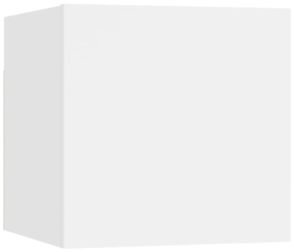 Conjunto de 7 Móveis de Parede de TV Funchal S - Branco - Design Moder