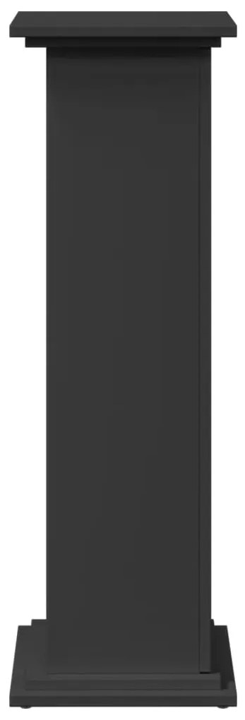 Suporte expositor com arrumação derivados de madeira preto