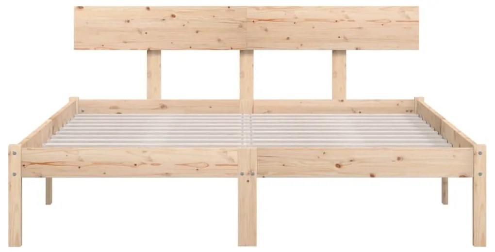 Estrutura de cama casal 135x190 cm pinho maciço