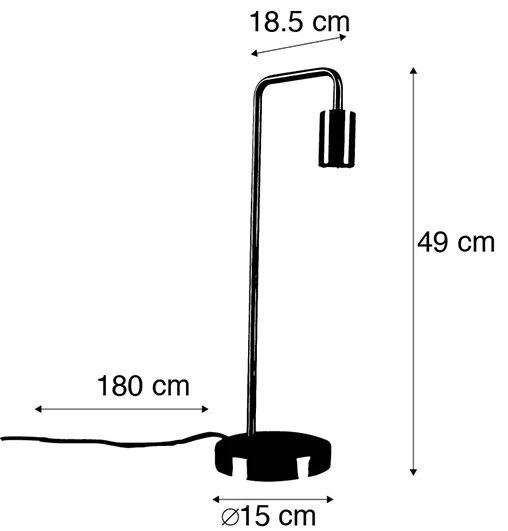 Candeeiro de mesa moderno preto - Facil Moderno