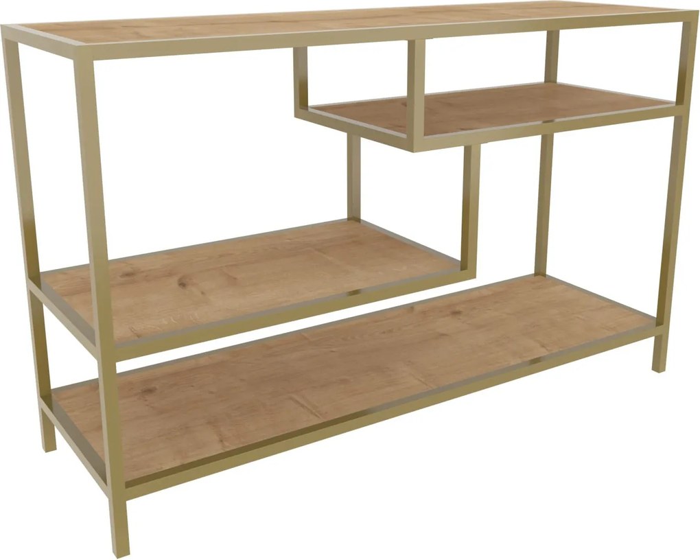 Móvel TV Robbins – Dourado Carvalho – 120x39x75 cm