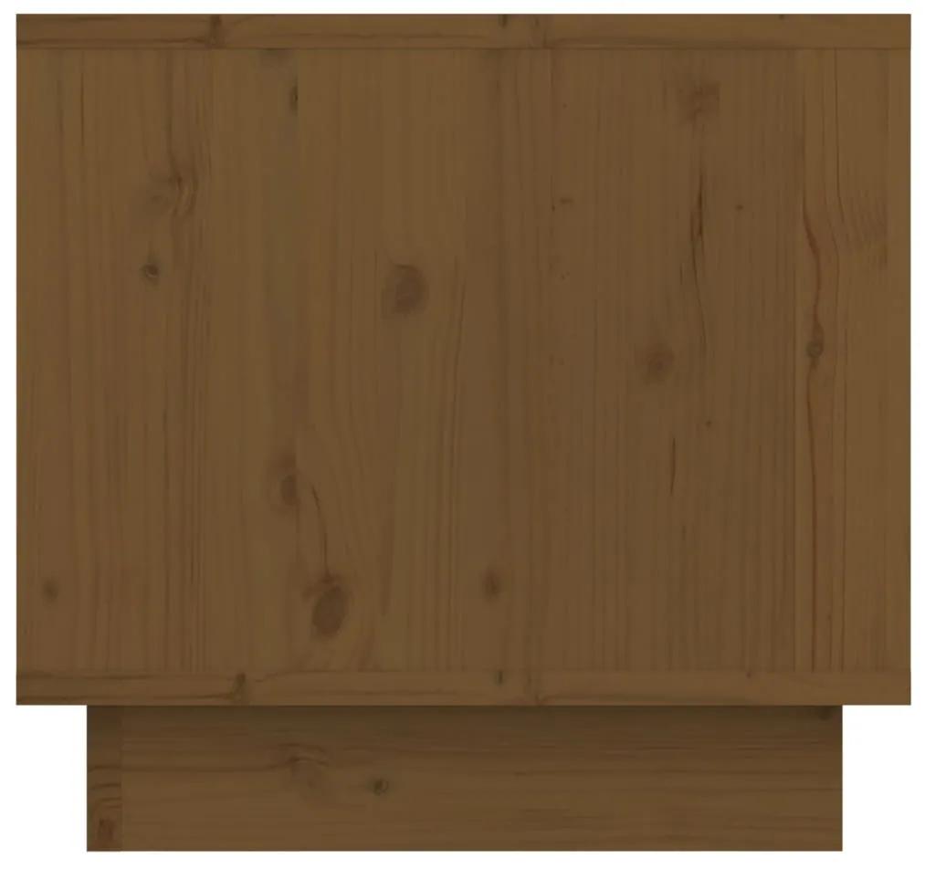 Mesa de cabeceira 35x34x32 cm pinho maciço castanho mel