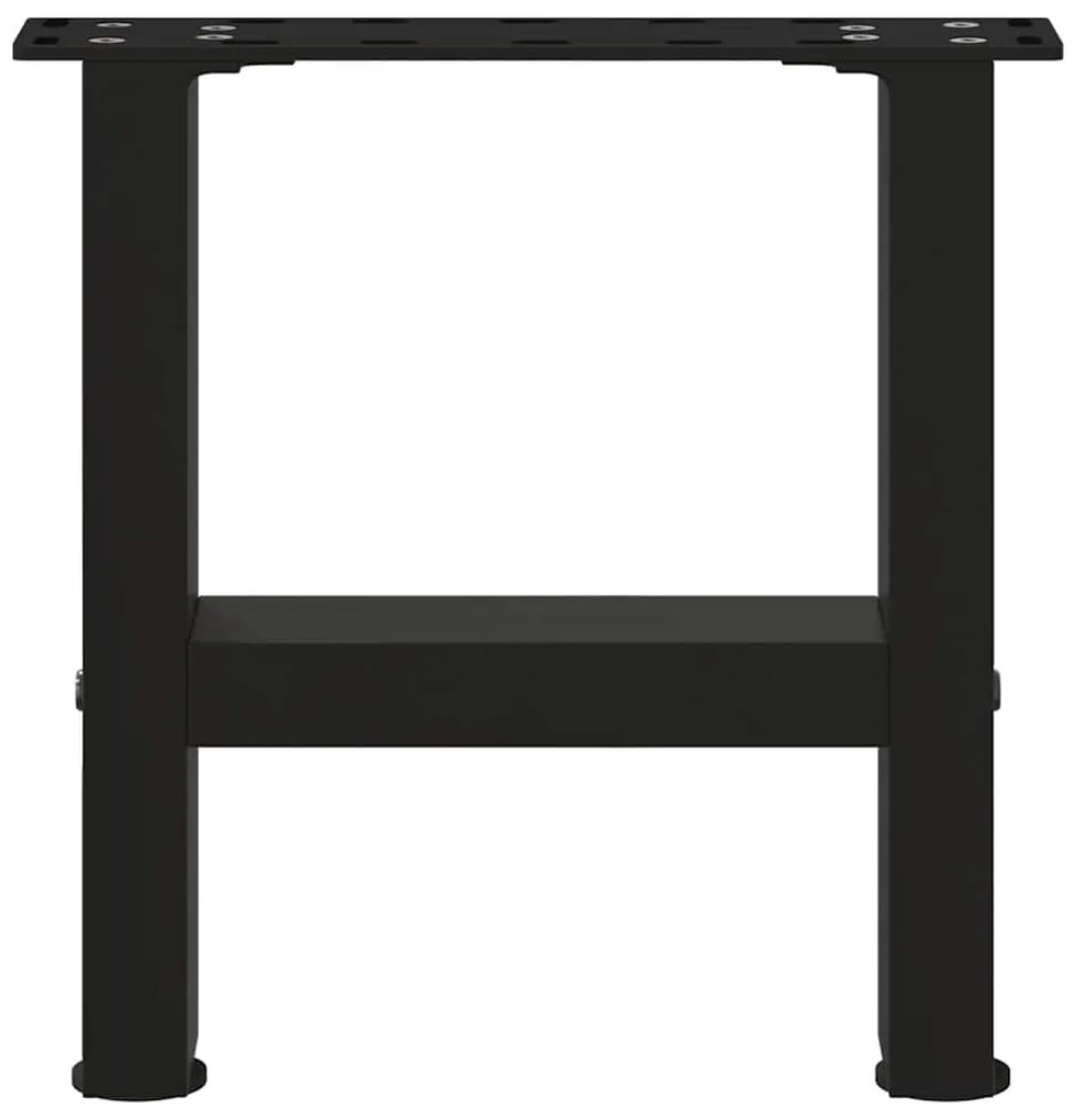 Pés para mesa de centro pretos 2 peças 40x(30-31) cm aço