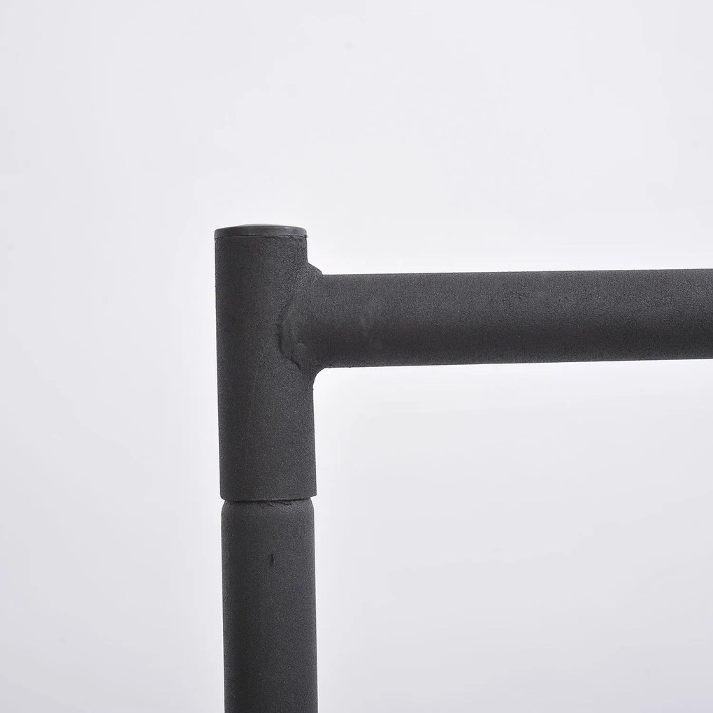 Suporte para cabide roupa 120x60x150 cm Tubo de ferro 4 rodas Homcom