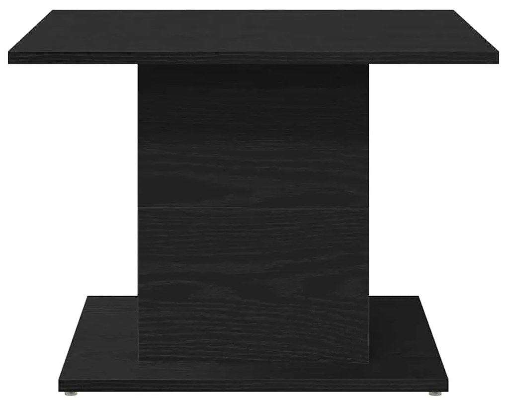 Mesa de Café Carvalho Preto 55,5x55,5x40 cm Madeira de Engenharia
