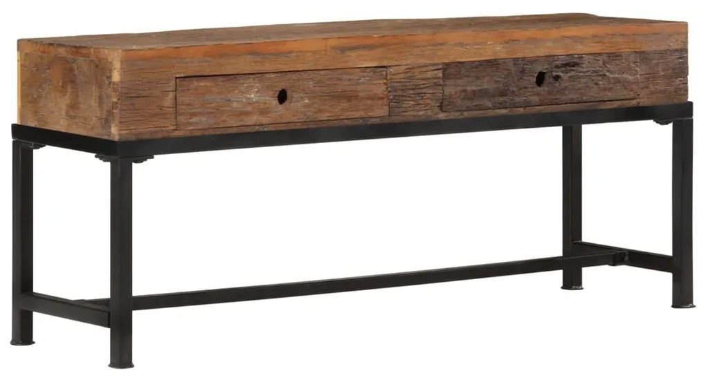 Móvel de TV 110x30x46 cm madeira recuperada maciça