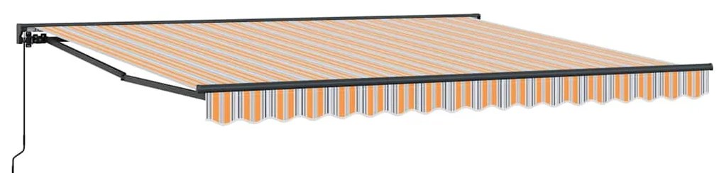 Toldo Retrátil Manual Azul Marinho 400x300 cm Metal e tecido