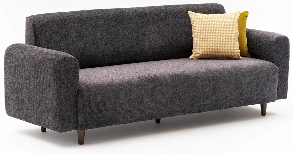 Sofá de 3 Lugares Noya – Antracite – 220x87x70 cm