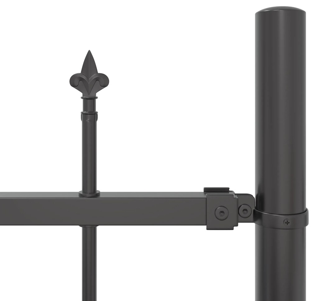 Cerca de Jardim vidaXL com Topo Arqueado Cinza 5,1x0,75 m Aço