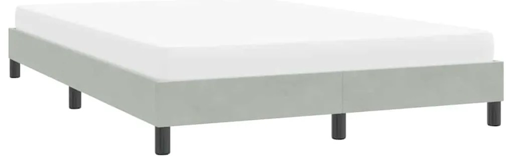 Estrutura de cama sem colchão 160x220 cm veludo cinzento-claro
