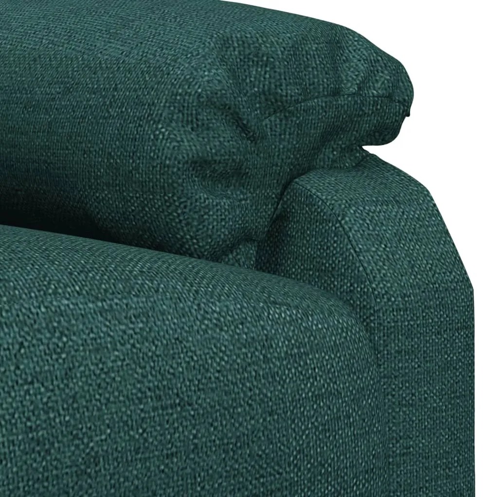 Poltrona reclinável tecido verde-escuro
