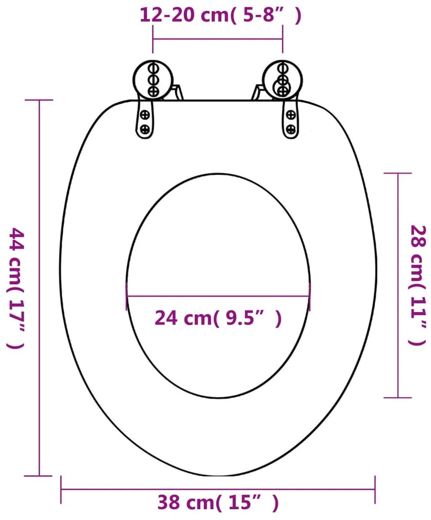 Assentos sanita 2 pcs c/ tampas fecho suave MDF design estrelas