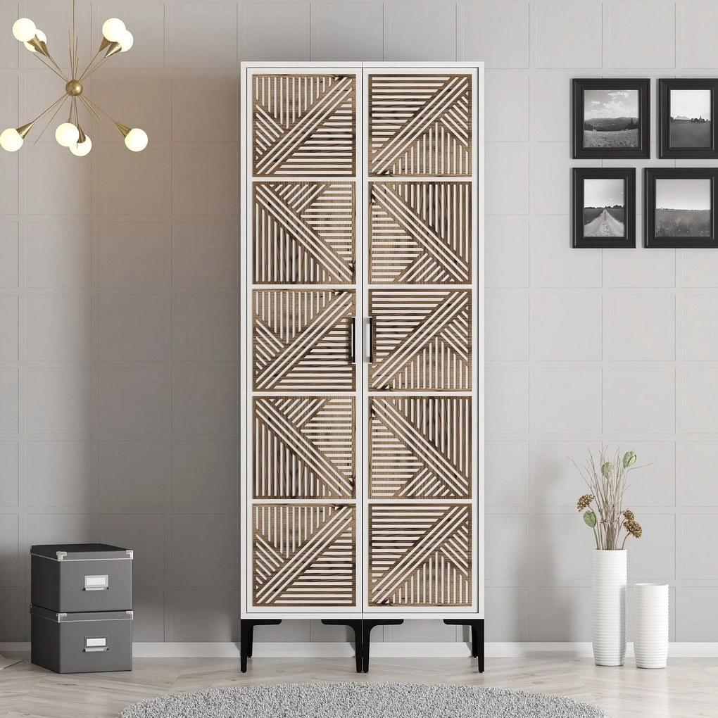 Guarda-Roupa Kumsal PP – Branco – 80 cm x 47,5 cm x 201,4 cm