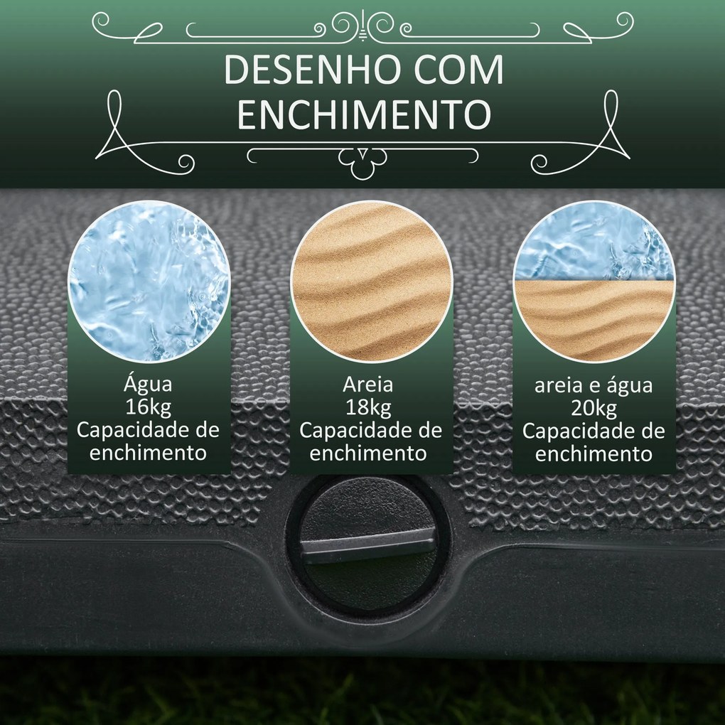 Base para Chapéu de Sol com 4 Rodas Bloqueáveis Base para Chapéu de So