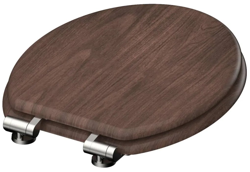 SCHÜTTE Assento de sanita com fecho suave DARK WOOD MDF