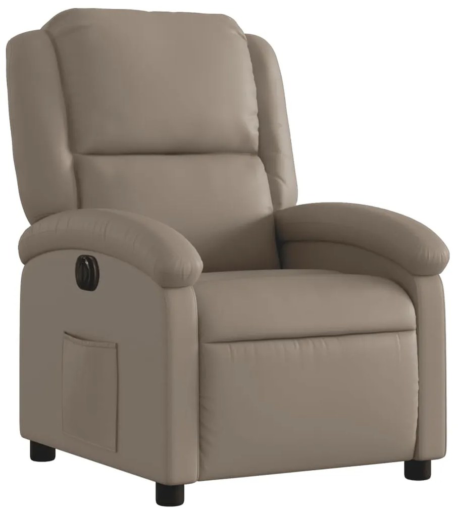 Poltrona reclinável elétrica couro artificial cor cappuccino