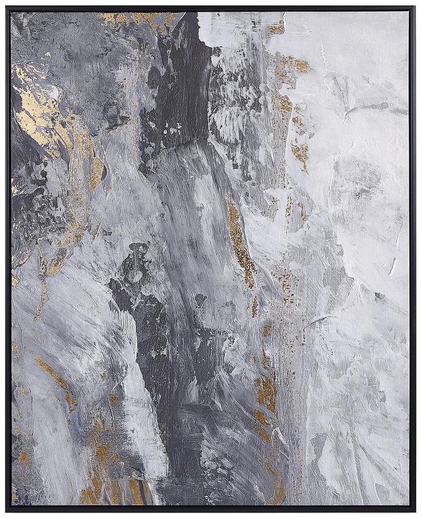 Quadro decorativo com moldura cinzento e branco 83 x 103 cm JESI Beliani