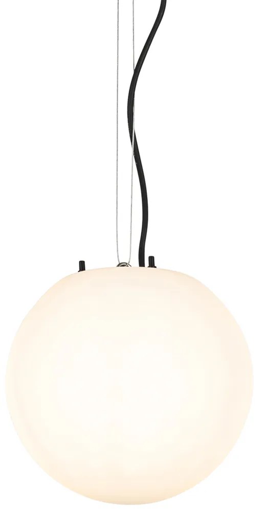 Candeeiro de suspensão exterior moderno branco 25 cm IP44 - Nura Moderno