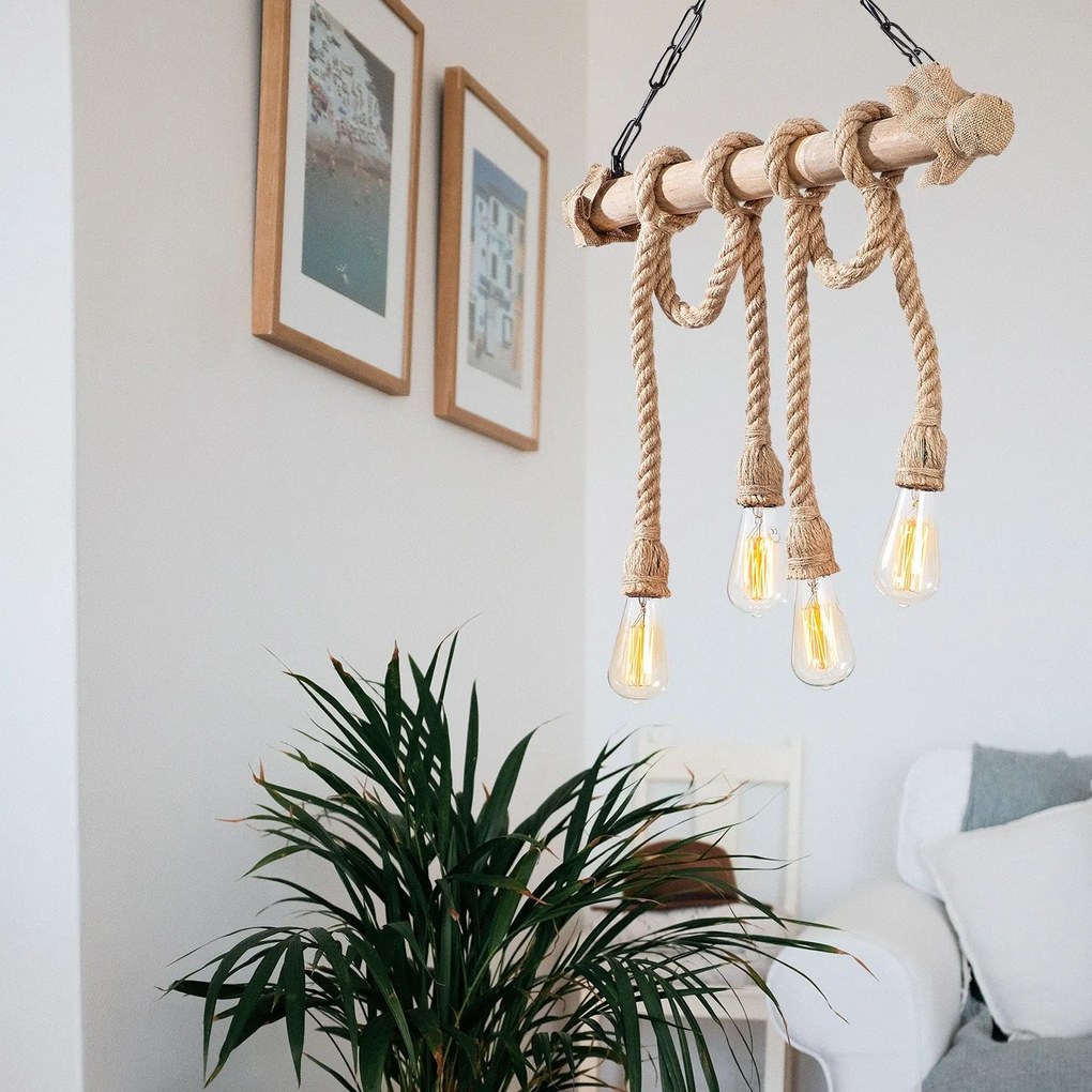 Chandelier Erebos – Preto – 65 x 8 cm