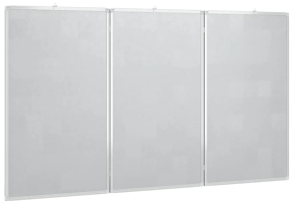 Quadro branco magnético dobrável 180x80x1,7 cm alumínio