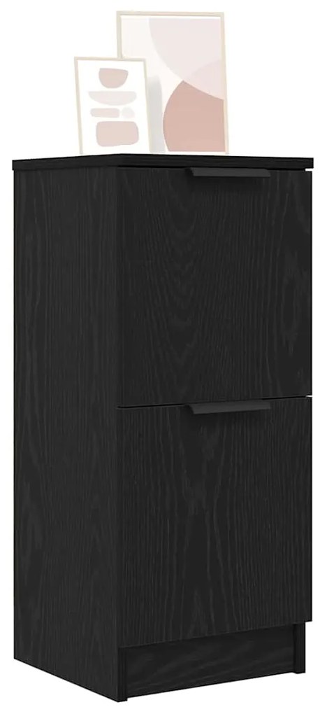 Buffets 2 pcs em Carvalho Preto, 30x30x70 cm, Feito de Madeira Derivad