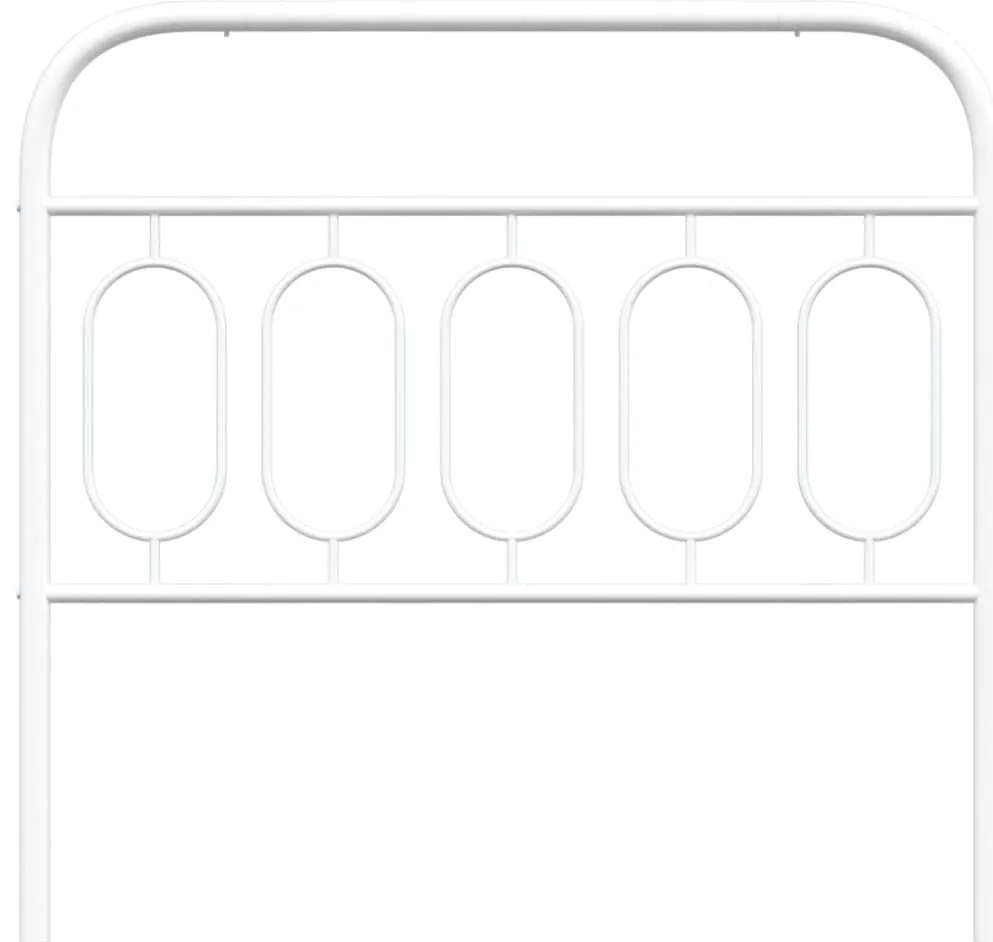 Cabeceira de cama 100 cm metal branco