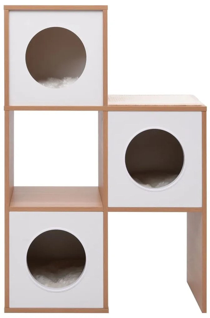 Casa para gatos com tapete arranhador sisal 100 cm