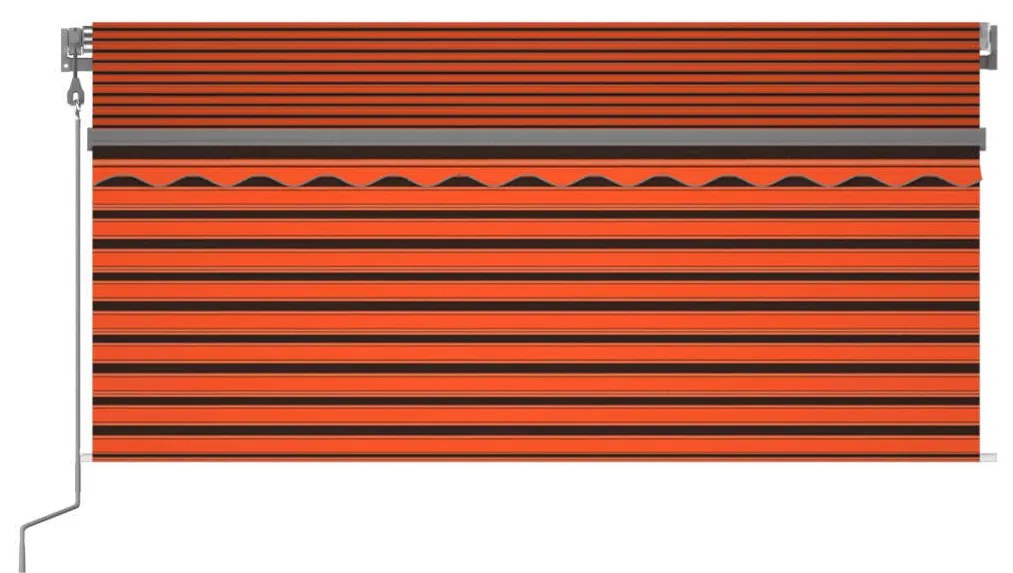 Toldo retrátil automático com estore 3x2,5 m laranja e castanho