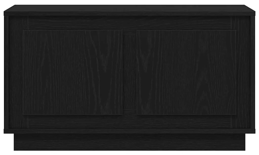 Armário de TV vidaXL Preto Carvalho 80x35x45 cm Madeira Engenharia