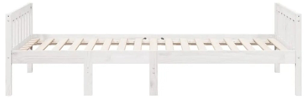 Cama de criança sem colchão 80x200 cm pinho maciço branco