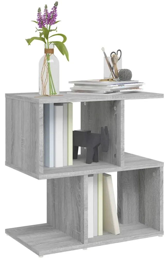 Mesa cabeceira 50x30x51,5 cm derivados madeira cinzento sonoma