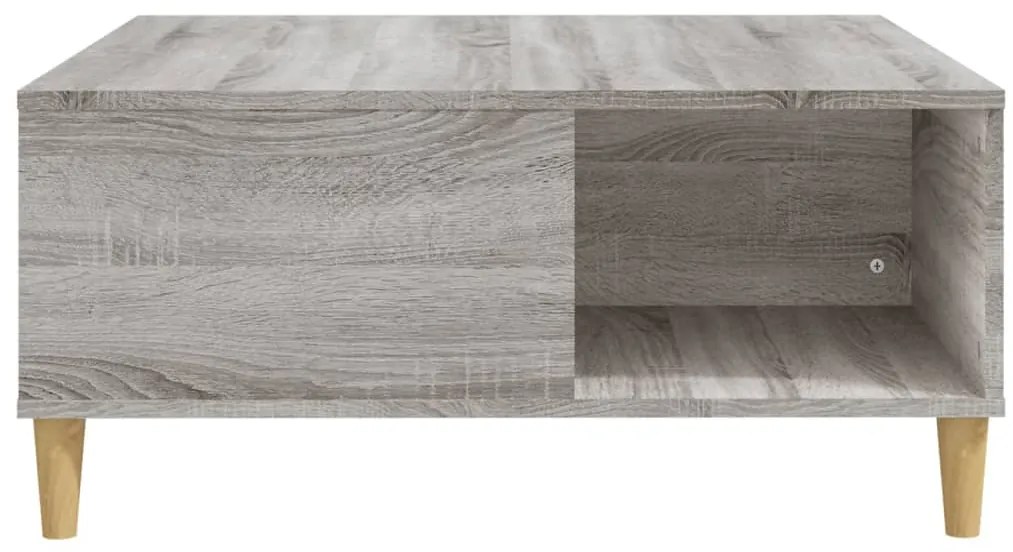 Mesa de centro 80x80x36,5 cm derivados madeira cinzento sonoma