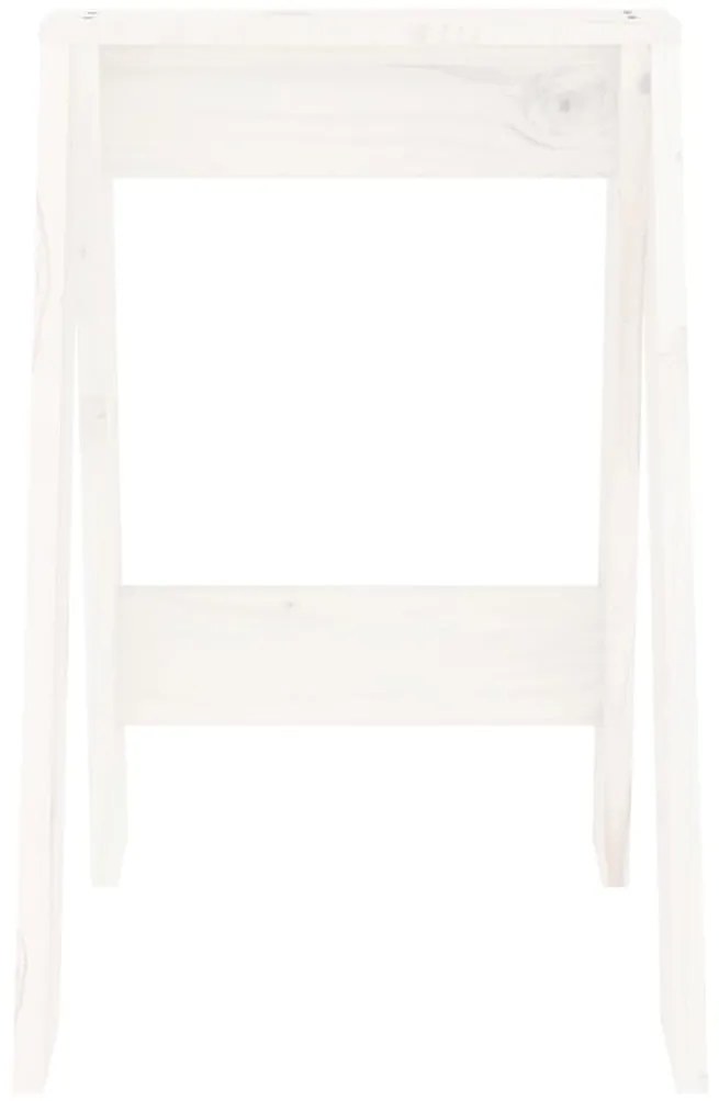 Bancos 2 pcs 40x40x60 cm pinho maciço branco