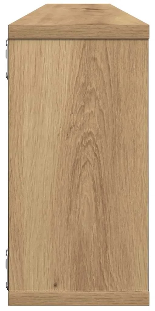 Prateleiras cubo 2 pcs derivados de madeira carvalho artisiano