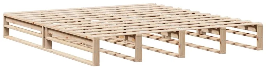 Cama com estante sem colchão 200x200 cm madeira maciça