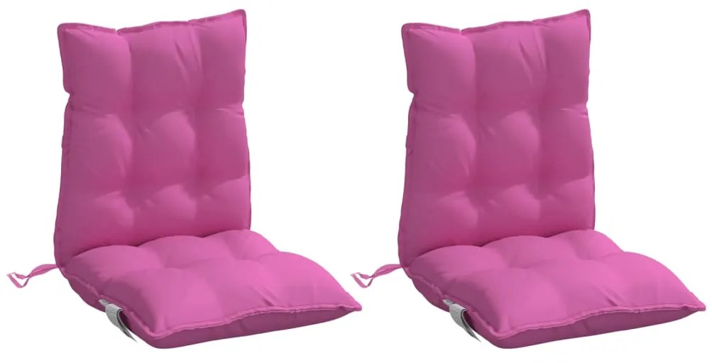 Almofadões cadeira encosto baixo 2 pcs tecido oxford rosa