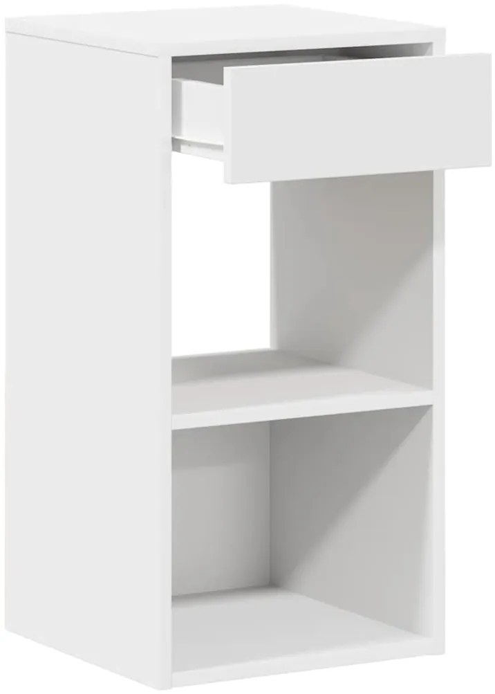Mesas de cabeceira com gaveta 2 pcs 35x34x66,5 cm branco