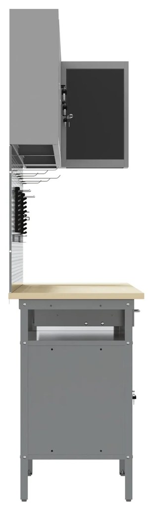 Conjunto de mesa para guardar ferramentas de 10 peças vidaXL em madeir