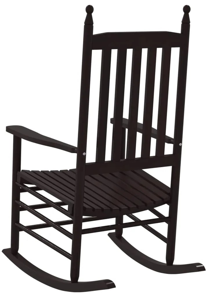 Cadeiras baloiço c/ assentos curvos 2 pcs álamo maciço castanho