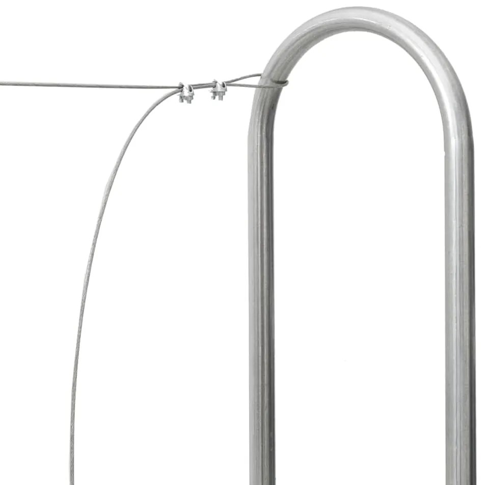 Suporte para lenha com fio de aço 150x25x150 cm aço galvanizado